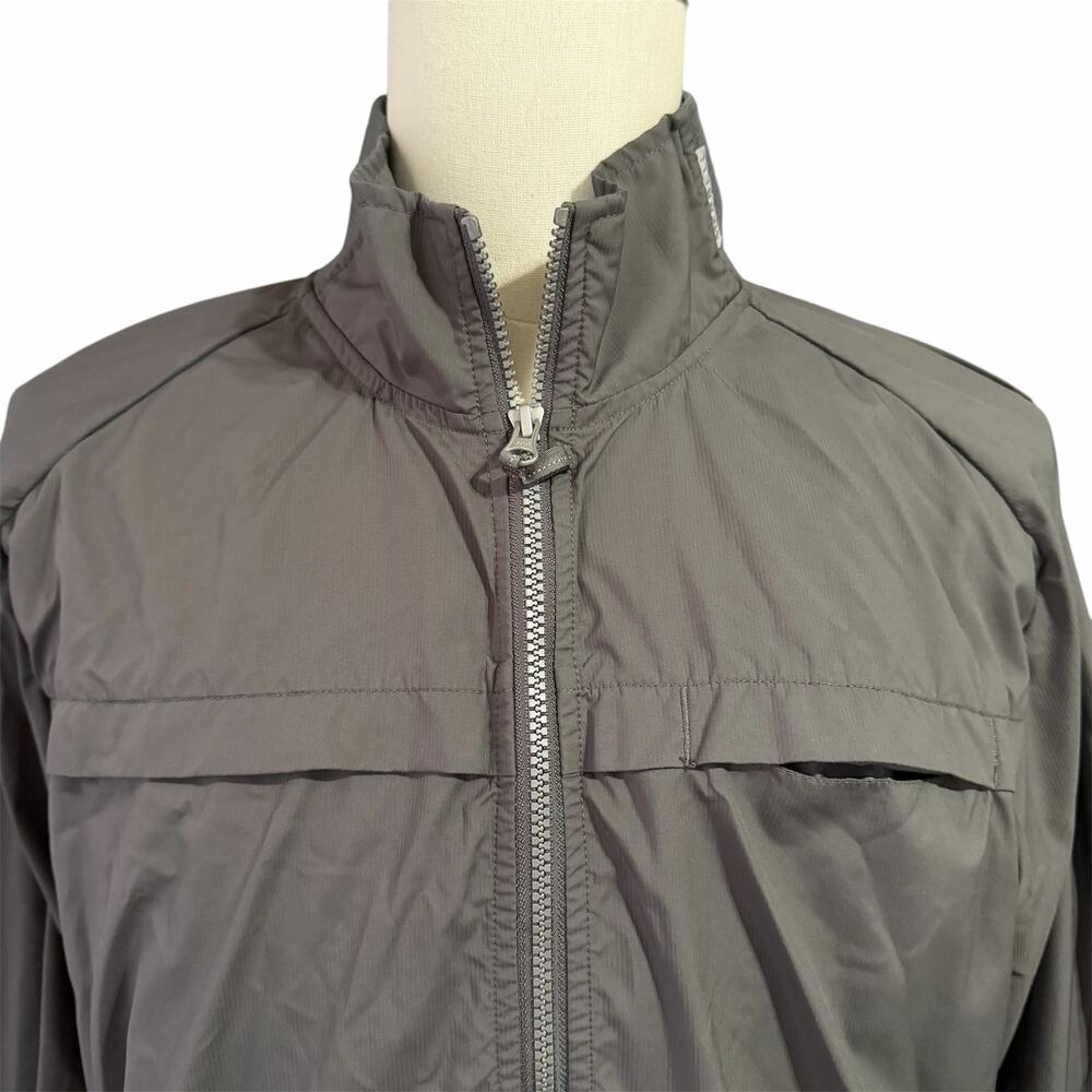 Merrell Men's Gray Full Zip Windbreaker Jacket Sz L Outdoors Running Athlete